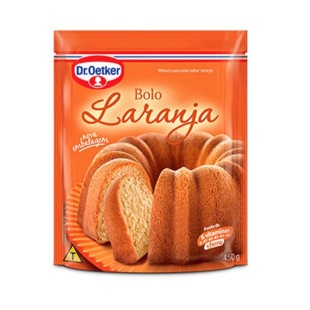 Mistura Para Bolo Dr Oetker Mistura Para Bolo Dr. OETKER Sabor Laranja Sachê 450g - patiogourmet