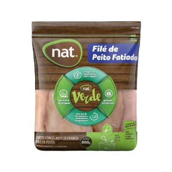 Filé de Peito Fatiado de Frango NAT VERDE Pacote 800g