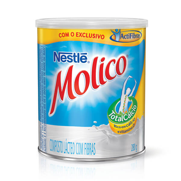 Leite em Pó Desnatado MOLICO 280g Leite em Pó Desnatado MOLICO ACTIFIBRAS NESTLÉ Lata 280g