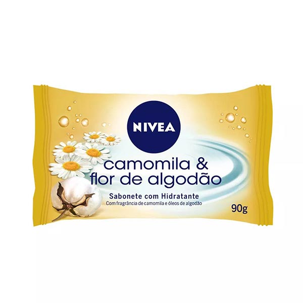 Sabonete em Barra NIVEA Camomila & Flor de Agodão 90g Sabonete em Barra Hidratante NIVEA Camomila & Flor de Agodão 90g