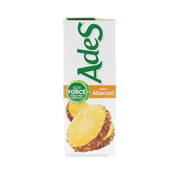 Bebida à Base de Soja ADES Sabor Abacaxi 1l Bebida à Base de Soja ADES Sabor Abacaxi Caixa com Tampa 1l Bebida à Base de Soja ADES Sabor Abacaxi 1l Bebida à Base de Soja ADES Sabor Abacaxi Caixa com Tampa 1l