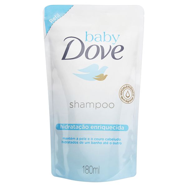 Shampoo Hidratação Enriquecida Dove Baby Sachê 180ml Refil