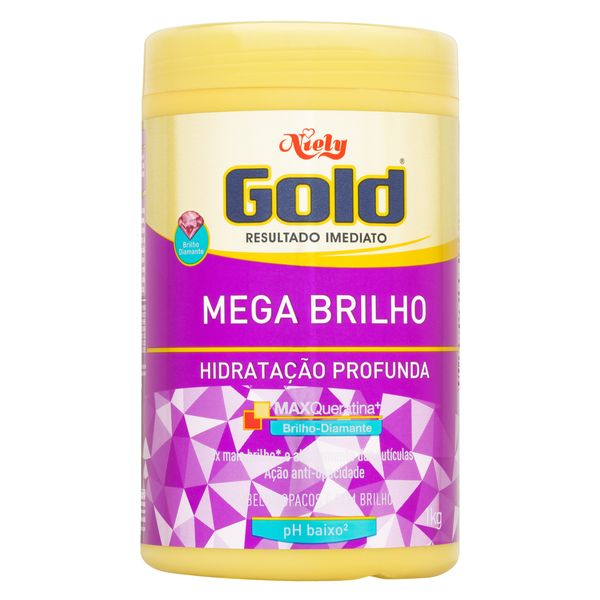Máscara Niely Gold Mega Brilho Pote 1kg
