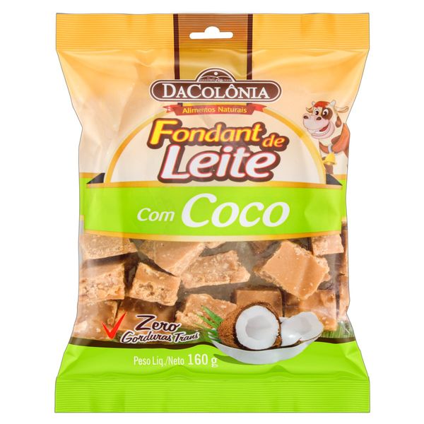 Fondant de Leite com Coco DaColônia Pacote 160g