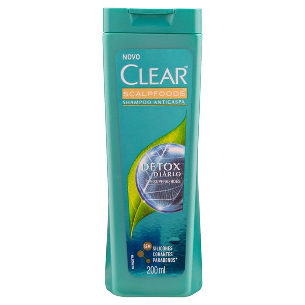 Shampoo Anticaspa Clear Detox Diário Frasco 200ml Shampoo Anticaspa Clear Detox Diário Frasco 200ml