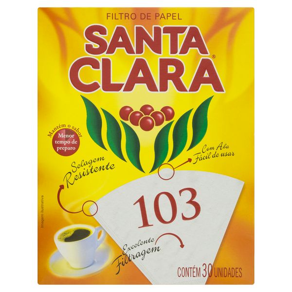 Filtro de Papel Santa Clara 103 Caixa 30 Unidades Filtro de Papel Santa Clara 103 Caixa 30 Unidades