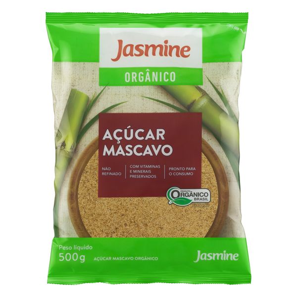 Açúcar Mascavo JASMINE 500g Açúcar Mascavo Orgânico JASMINE  Pacote 500g