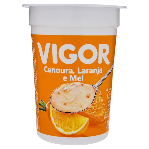 Iogurte Integral Cenoura, Laranja e Mel Vigor Copo 170g