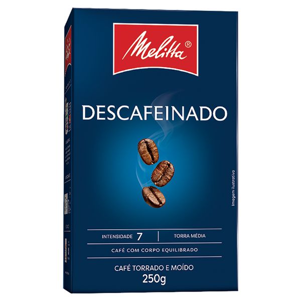 Café Torrado e Moído Descafeinado Melitta Caixa 250g