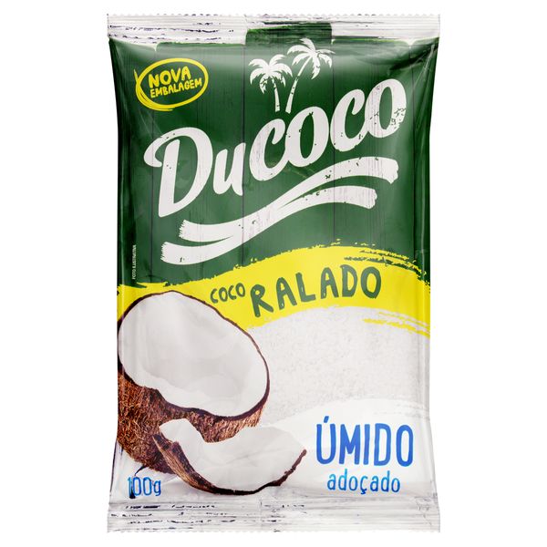 Coco Ralado Úmido Adoçado Ducoco Pacote 100g