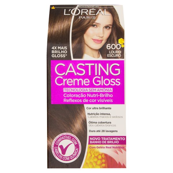 Kit Coloração Creme 600 Louro Escuro L'oréal Paris Casting Gloss