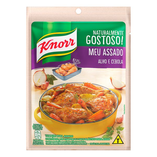 Tempero em Pó Alho e Cebola Knorr Meu Assado Pacote 25g