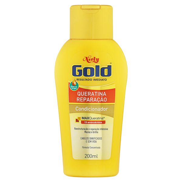 Condicionador Niely Gold Queratina Reparação Frasco 200ml Condicionador Niely Gold Queratina Reparação Frasco 200ml