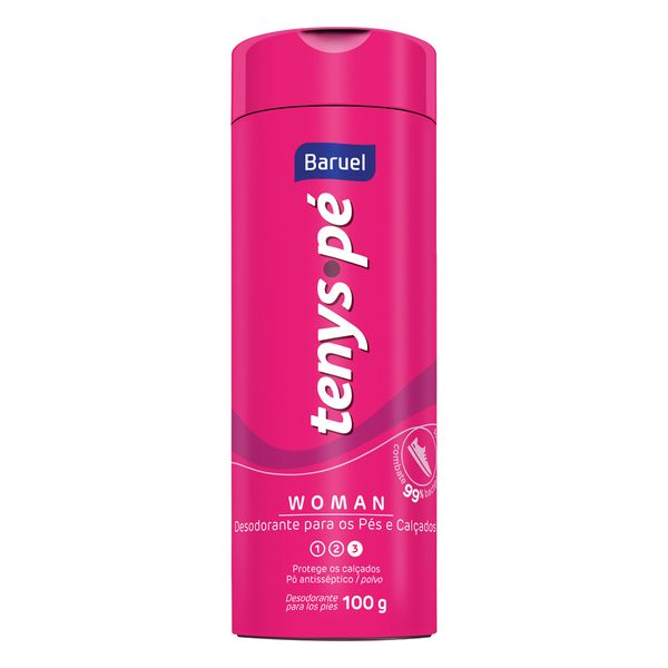 Desodorante para os Pés em Pó Baruel Tenys Pé Woman Frasco 100g Desodorante para os Pés em Pó Baruel Tenys Pé Woman Frasco 100g