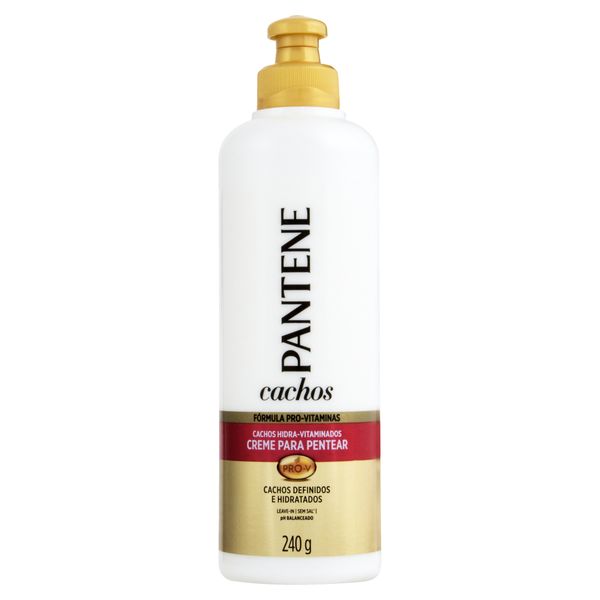 Creme para Pentear Cachos Pantene Cachos Hidra-Vitaminados Frasco 240g