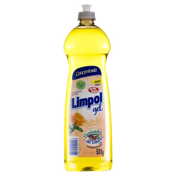 Detergente Líquido LIMPOL 511g Detergente Gel LIMPOL Calêndula frasco 511g