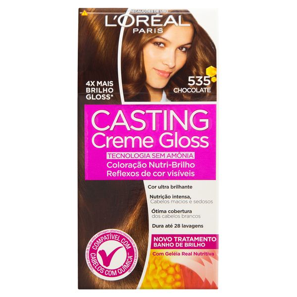 Kit Coloração Creme 535 Chocolate  L'oréal Paris Casting Gloss