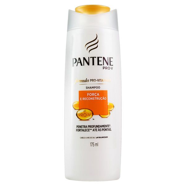 Shampoo Pantene Força e Reconstrução Frasco 175ml Shampoo Pantene Força e Reconstrução Frasco 175ml