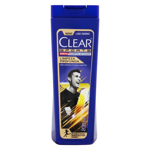 Shampoo Anticaspa Clear Men Sports Frasco 200ml