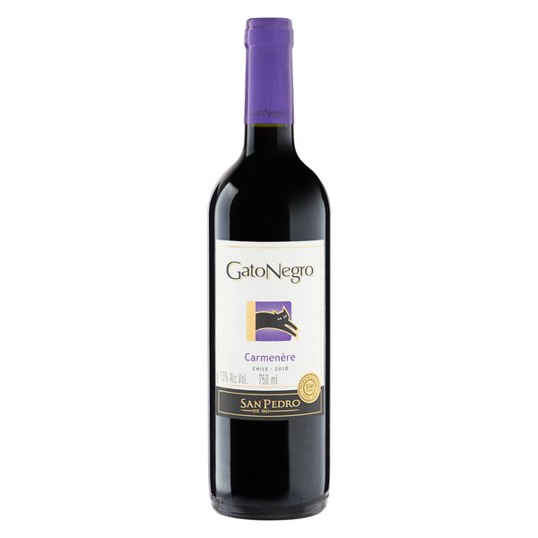 Vinho Chileno Tinto Seco Gato Negro Carmenère Valle Central Garrafa 750ml