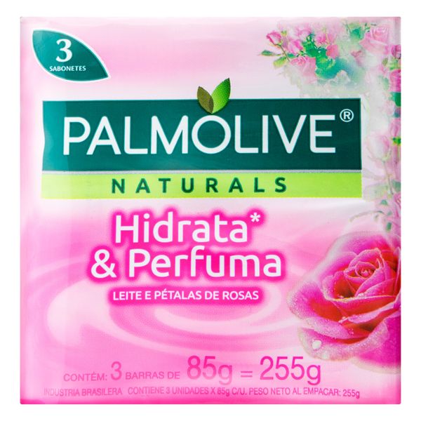 Pack Sabonete em Barra Hidrata & Perfuma Palmolive Naturals Cartucho 255g 3 Unidades