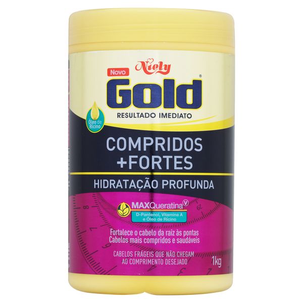 Creme de Tratamento Niely Gold Compridos + Fortes Pote 1kg