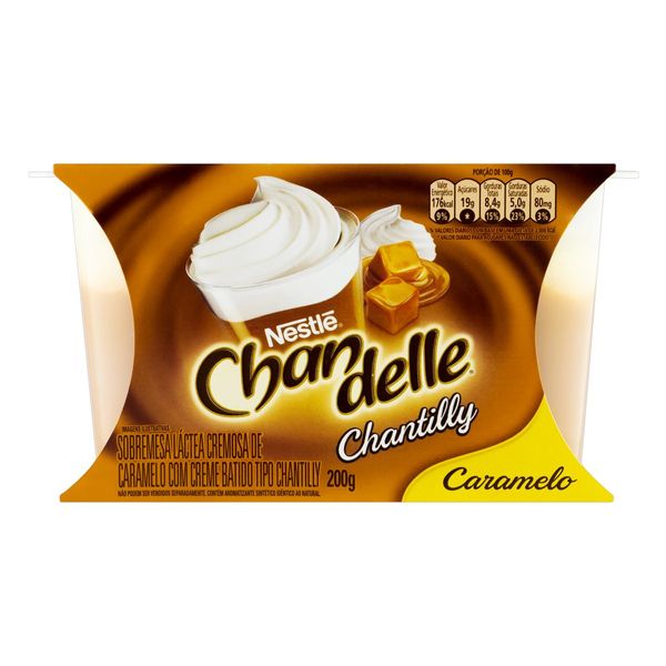 Sobremesa de Chantilly CHANDELLE Caramelo 200g Sobremesa de Chantilly CHANDELLE NESTLÉ Caramelo Pote 200g