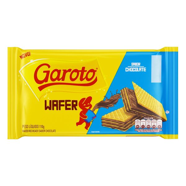Biscoito Wafer Recheio Chocolate Garoto Pacote 110g