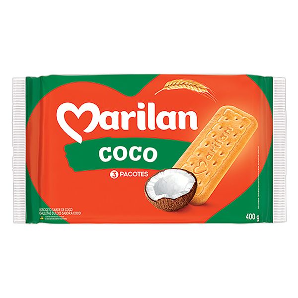 Biscoito Coco Marilan Pacote 400g