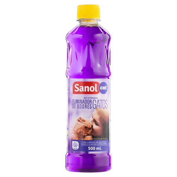 Eliminador de Odores Uso Veterinário Lavanda Sanol Cat Frasco 500ml