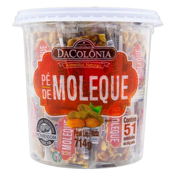 Pack Pé de Moleque DaColônia Pote 714g 51 Unidades Pack Pé de Moleque DaColônia Pote 714g 51 Unidades