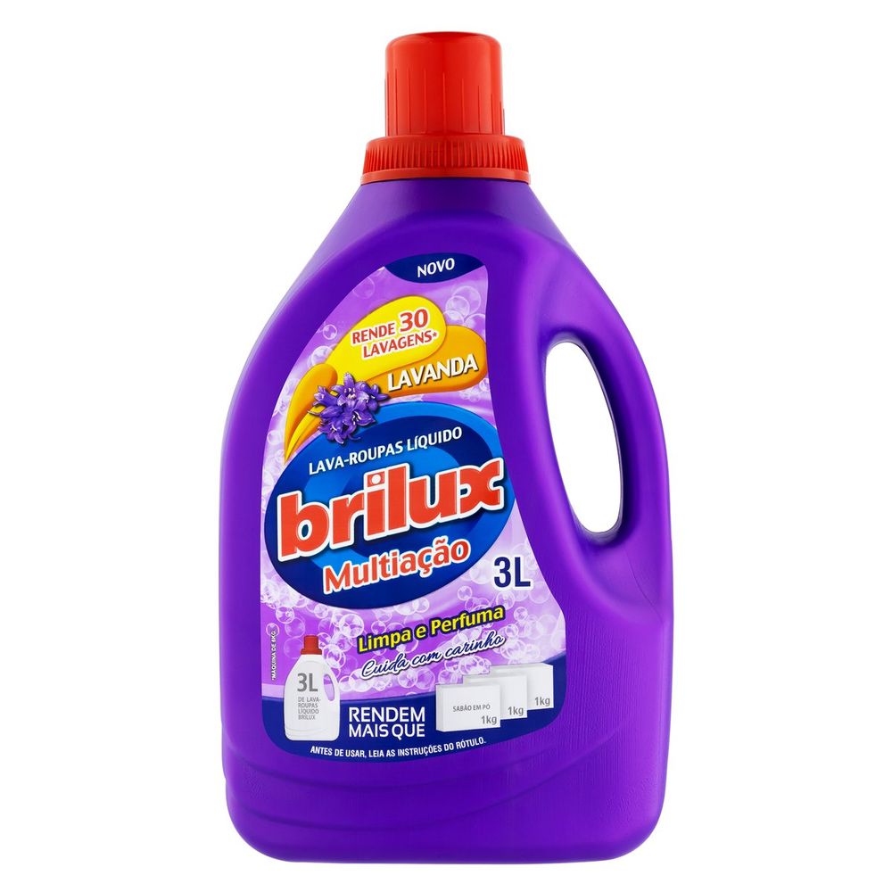 Lava-Roupas Líquido Lavanda Brilux Multiação Galão 3l - mercantilnovaera