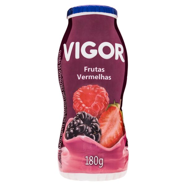 Iogurte Parcialmente Desnatado Frutas Vermelhas Vigor Frasco 180g