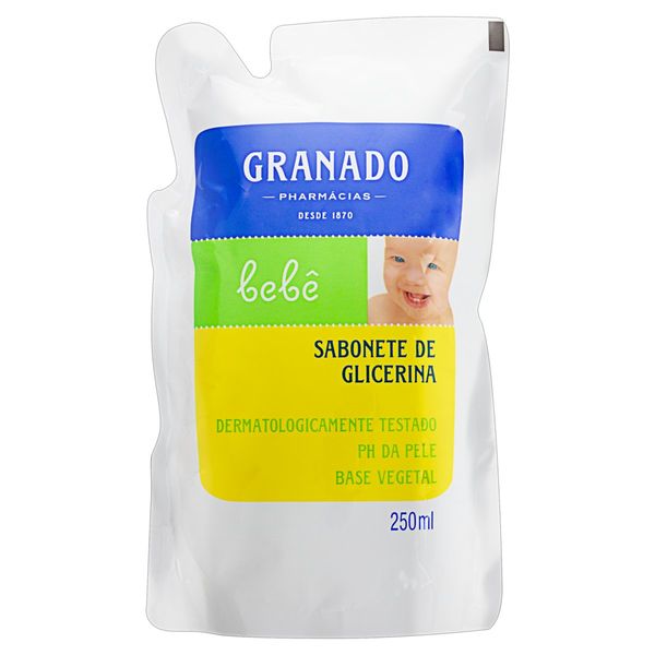 Sabonete Líquido de Glicerina Tradicional Granado Bebê Sachê 250ml Refil