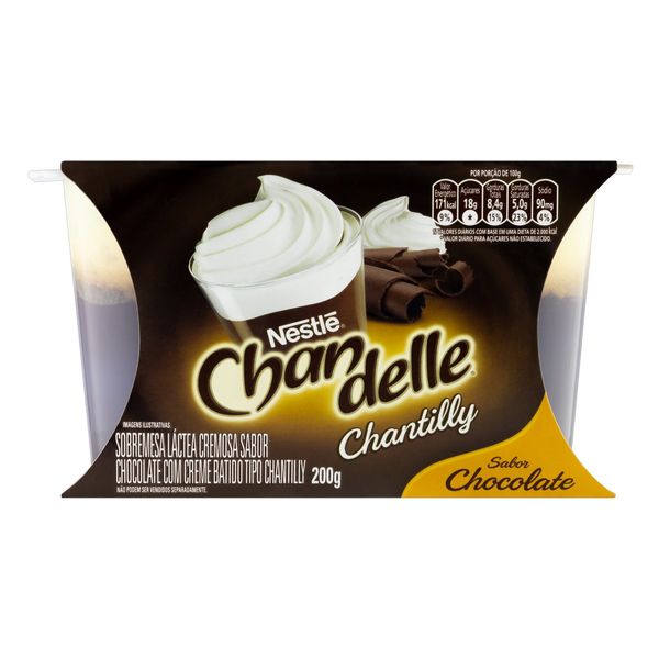 Sobremesa de Chantilly CHANDELLE Chocolate 200g Sobremesa de Chantilly CHANDELLE NESTLÉ Chocolate Pote 200g