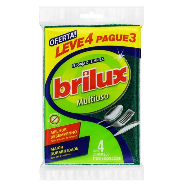Esponja Multiuso Brilux Leve 4 Pague 3 Unidades Esponja Multiuso Brilux Leve 4 Pague 3 Unidades