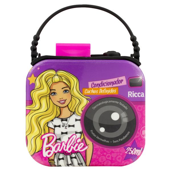 Condicionador Infantil Frutas Vermelhas Barbie Ricca Cachos Definidos Frasco 250ml
