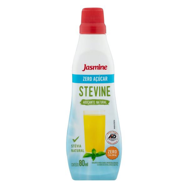 Adoçante Líquido Natural Zero Açúcar Jasmine Stevine Frasco 80ml