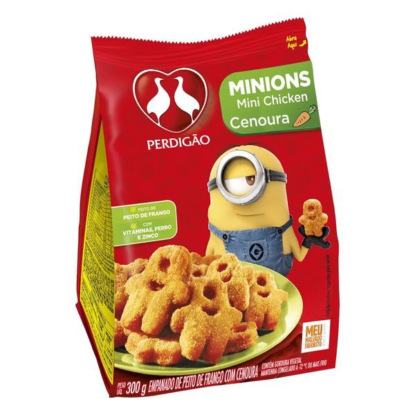 Empanado de Frango Cenoura Minions Perdigão Mini Chicken Pacote 300g