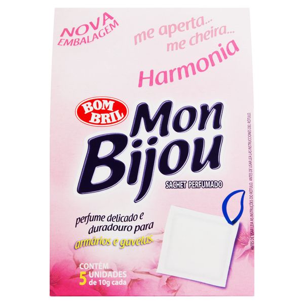 Sachet Perfumado Harmonia Mon Bijou Caixa 50g 5 Unidades