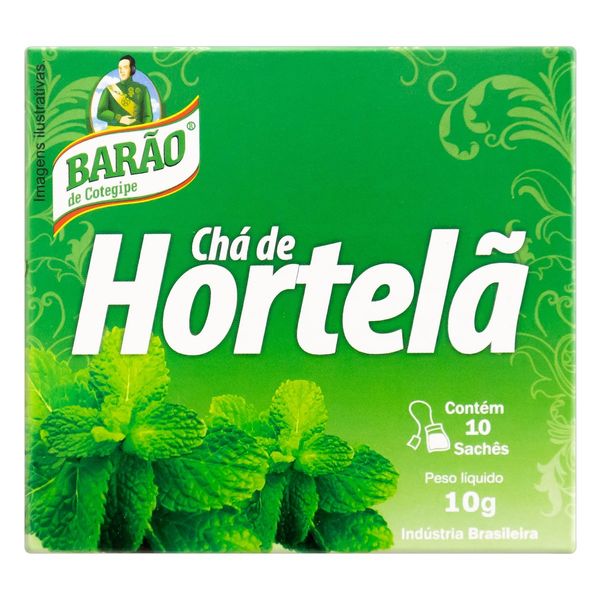 Chá Hortelã Barão de Cotegipe Caixa 10g 10 Unidades
