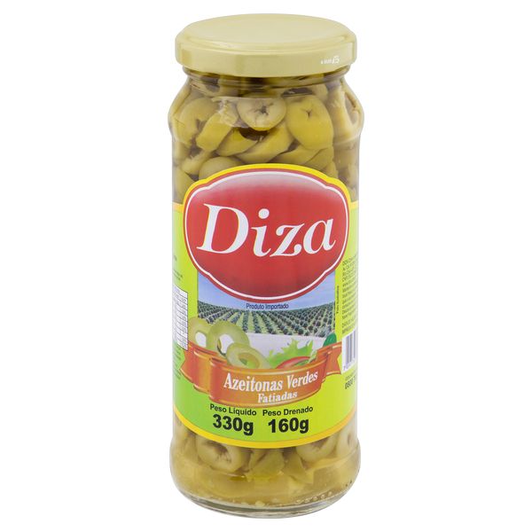 Azeitona Verde em Conserva Fatiada Diza Vidro 160g Azeitona Verde em Conserva Fatiada Diza Vidro 160g