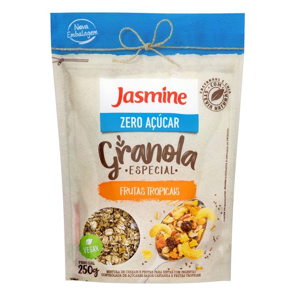 Granola Frutas Tropicais Zero Açúcar Jasmine Especial Pouch 250g