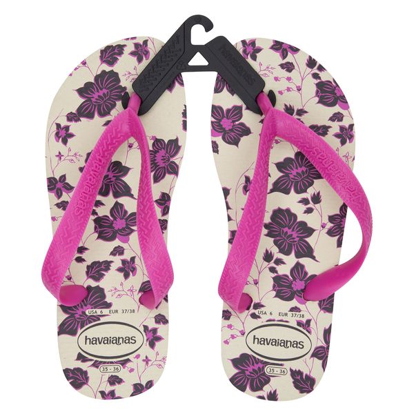 Sandália Bege Palha Color Floral Havaianas nº 35/36