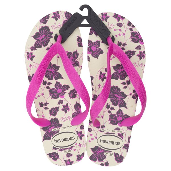Sandália Bege Palha Color Floral Havaianas nº 37/38 Sandália Bege Palha Color Floral Havaianas nº 37/38