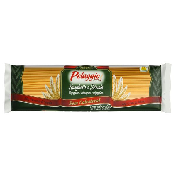Macarrão de Sêmola Espaguete Pelaggio Pacote 500g