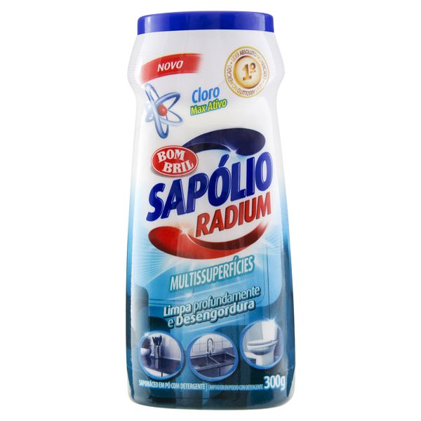 Saponáceo em Pó com Detergente com Cloro Sapólio Radium Frasco 300g