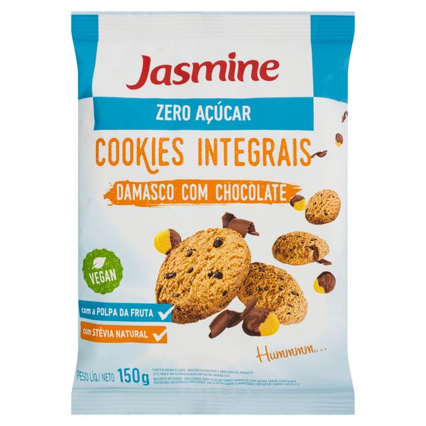 Biscoito Cookie Integral Damasco com Chocolate Zero Açúcar Jasmine Pacote 150g