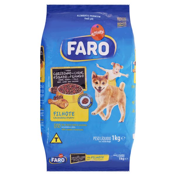 Alimento para Cães Filhotes Cozidinho de Carne, Fígado e Frango Affinity Faro Pacote 1kg