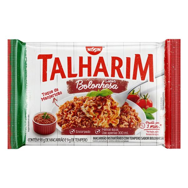 Macarrão Instantâneo Bolonhesa Nissin Talharim Pacote 99g Macarrão Instantâneo Bolonhesa Nissin Talharim Pacote 99g